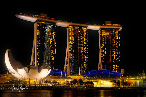 Marina Bay Sands Hotel at Night